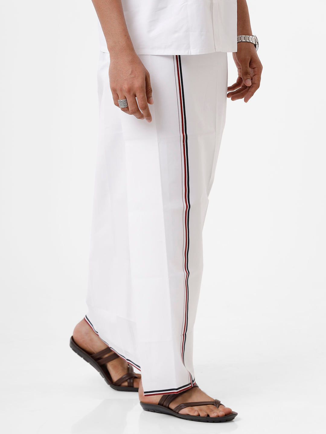100% Cotton Political Dhoti - ADMK -Side view one