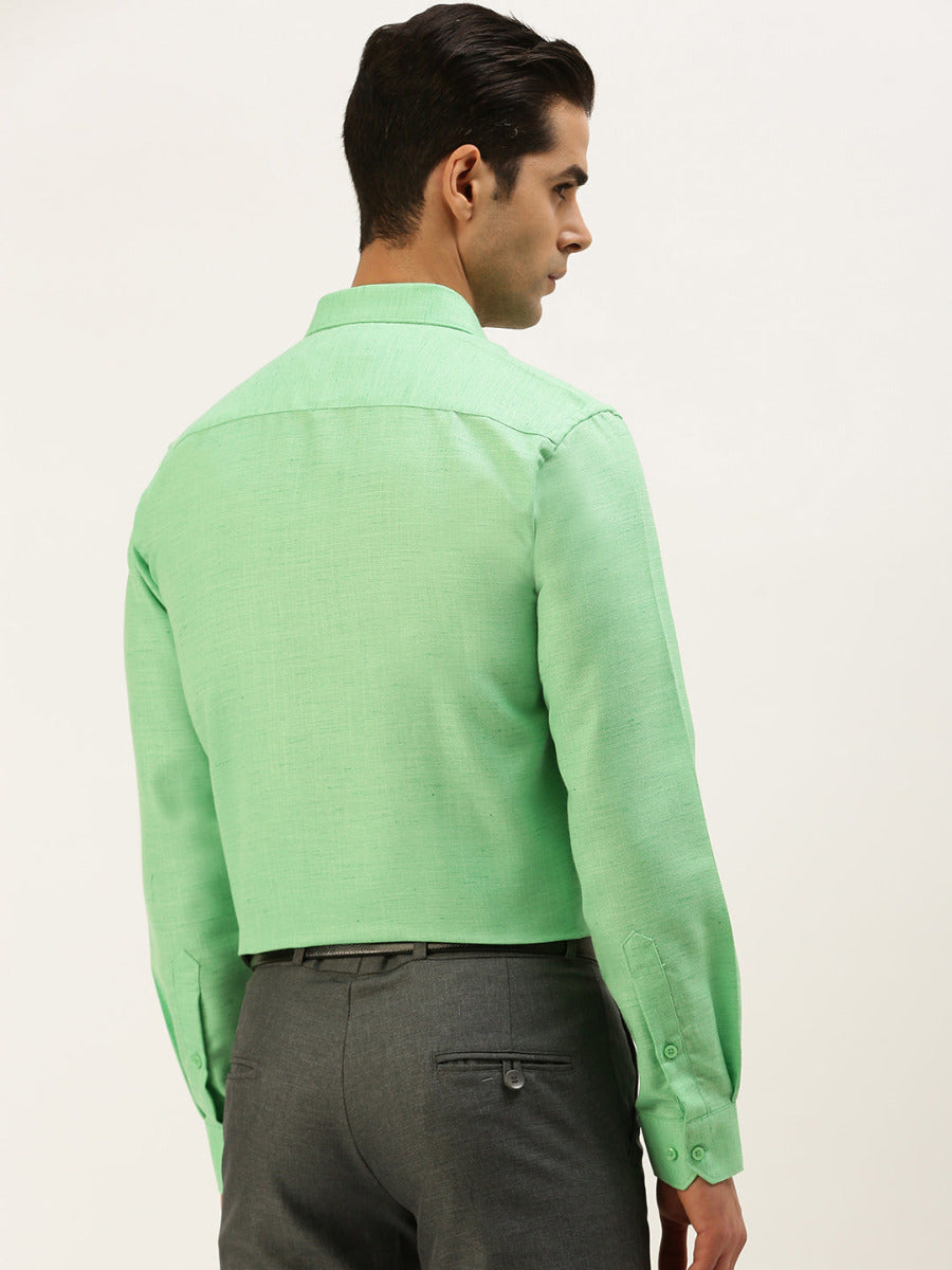 Mens Formal Shirt Full Sleeves Pale Green T7 CG7