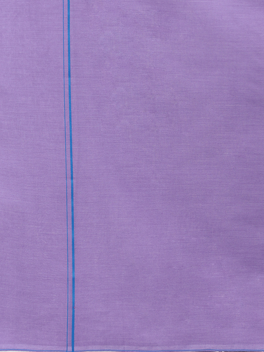 Mens Color Dhoti with Small Border Astra Lavender-Zoom view