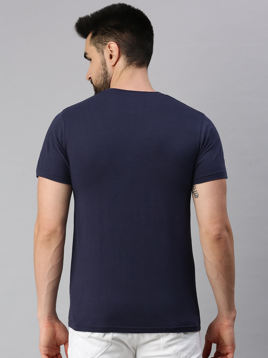 Crew Neck Print Super Combed Cotton T-Shirt VP3 (2 Pcs pack)-Back alternative view