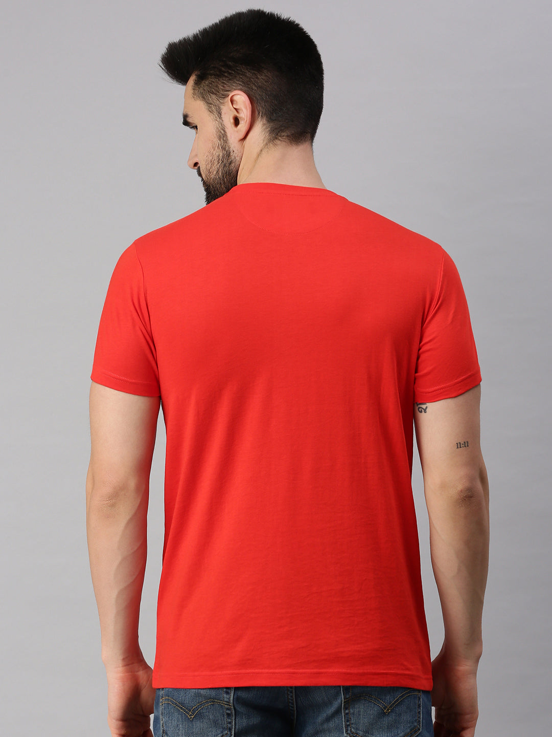 Crew Neck Printed Super Combed Cotton T-Shirt VP4 (2 Pcs Pack)-Back alternative view