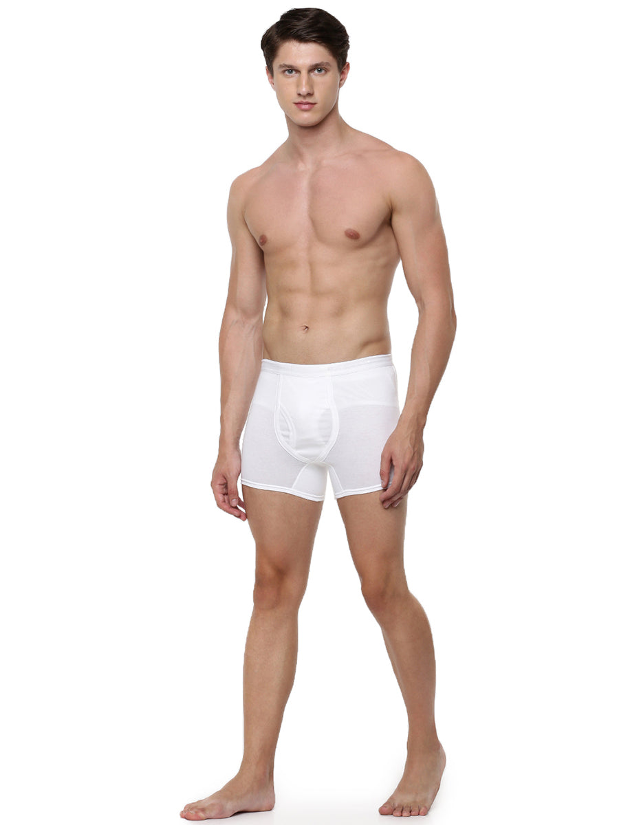 Soft Combed Fine Jersy White Trunk without Pocket Target (2PCs Pack)-Full view
