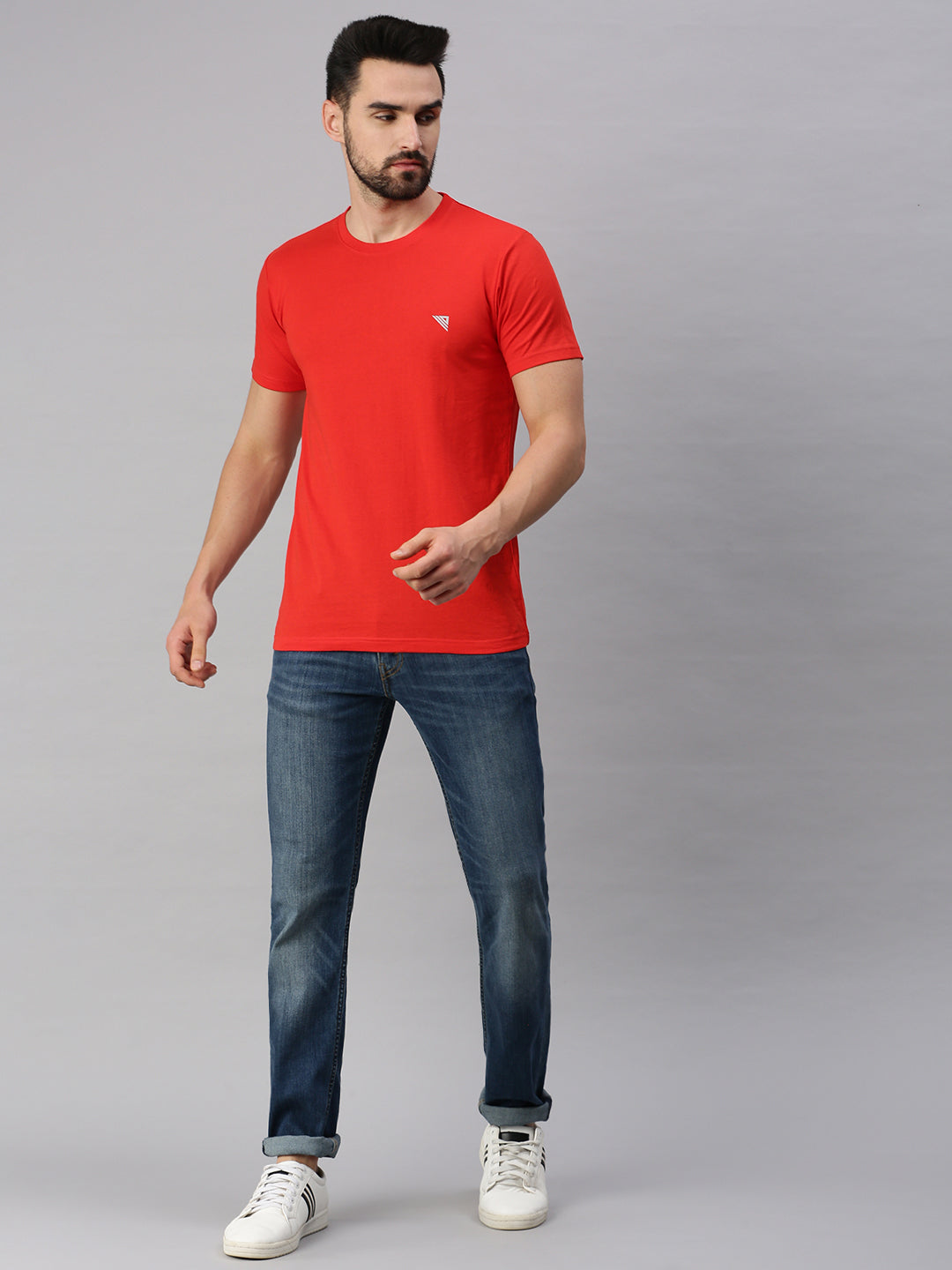 Crew Neck Printed Super Combed Cotton T-Shirt VP4 (2 Pcs Pack)-Fullview
