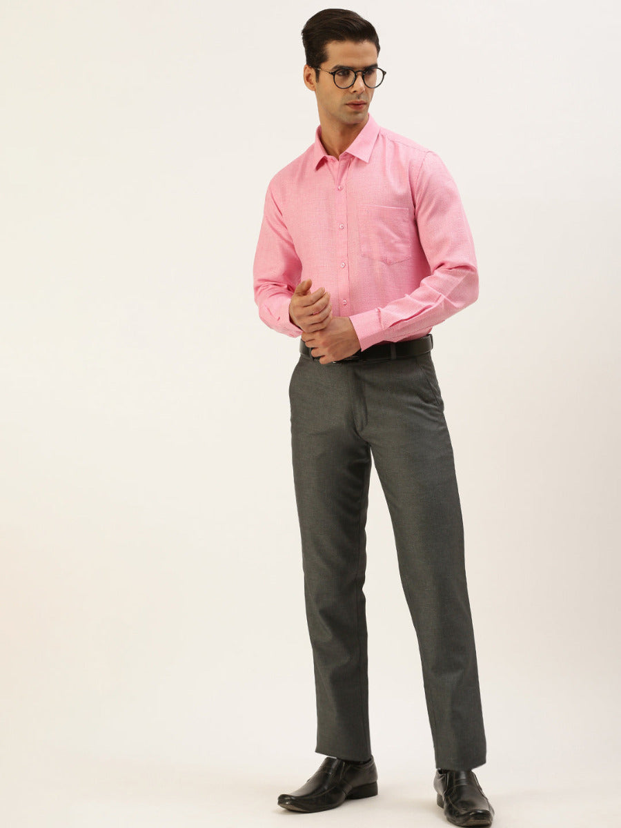 Mens Formal Shirt Full Sleeves Pink T7 CG10