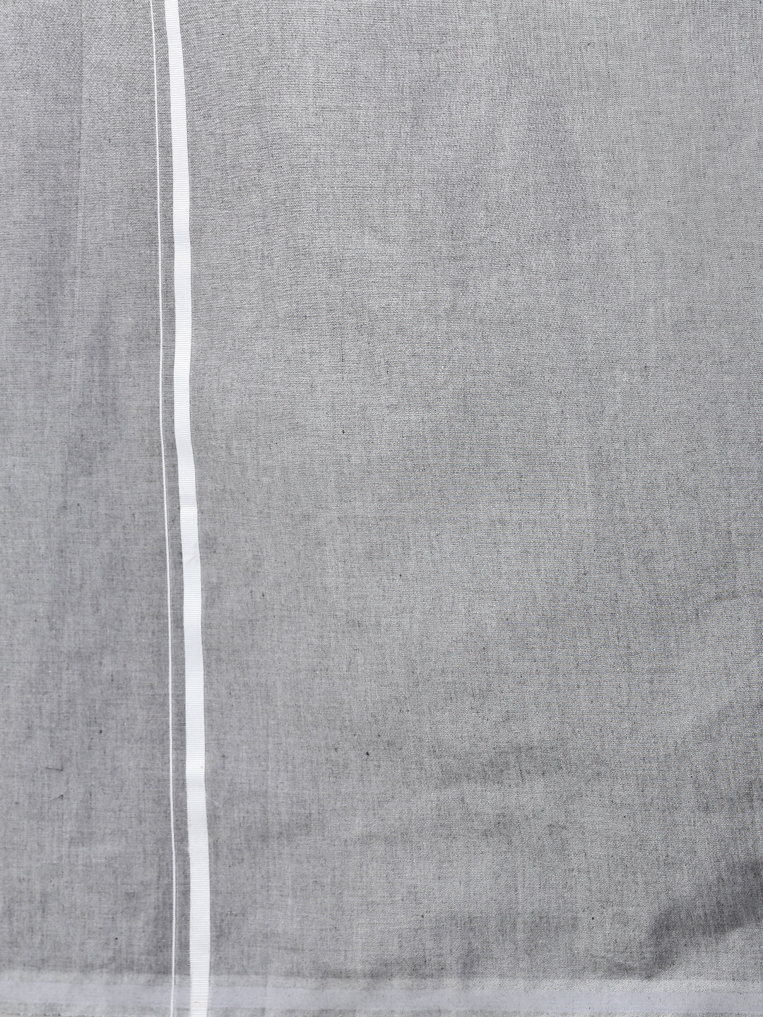 Mens Single Grey Dhoti with Big Border White Yogi BB 6(BL1)-Zoom view