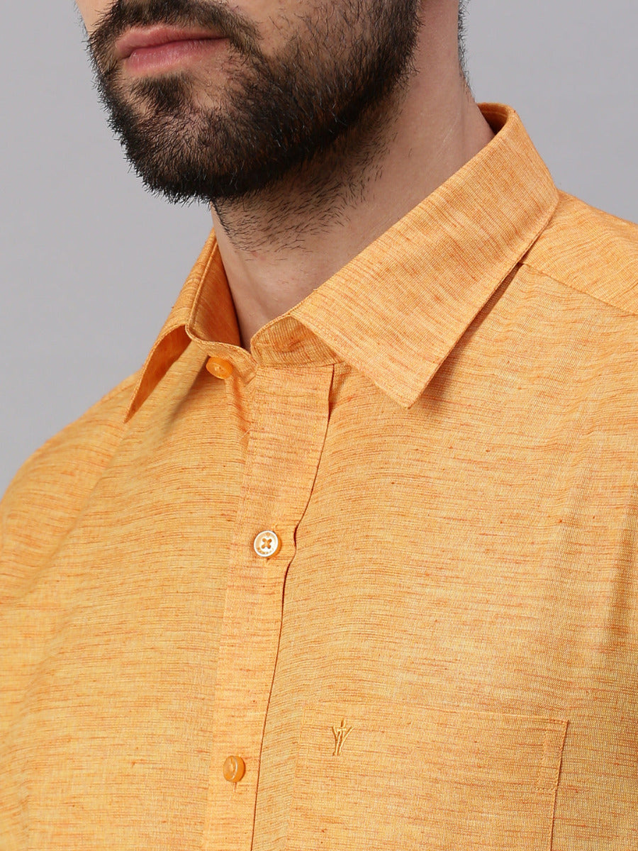 Mens Matching Border Dhoti & Full Sleeves Shirt Set Trendy CC2-Zoom view
