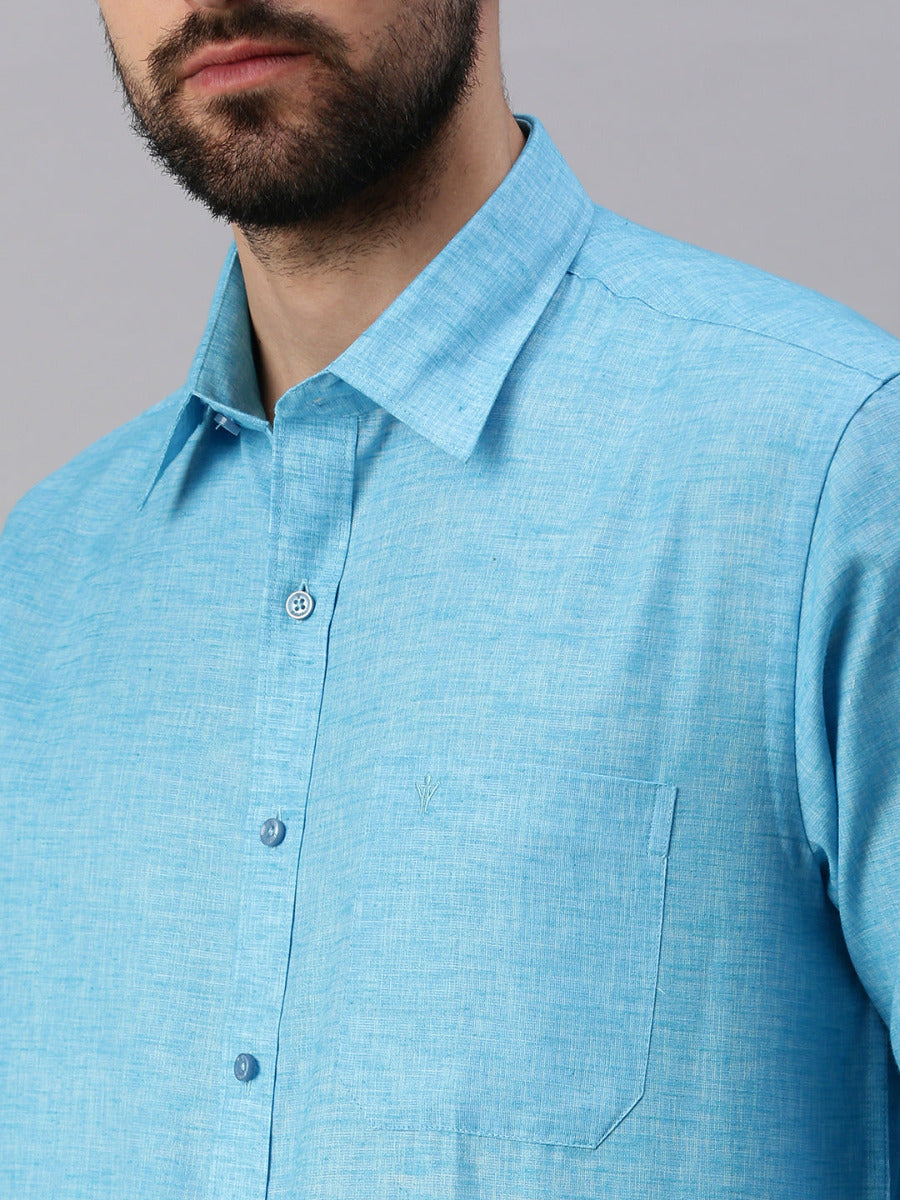 Mens Matching Border Dhoti & Full Sleeves Shirt Set Trendy CC5-Zoom view
