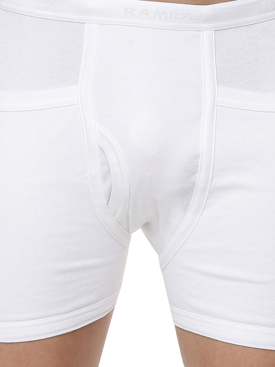 Soft Combed Rib White Pocket Trunks Arrow (2PCs Pack)-Zoom view