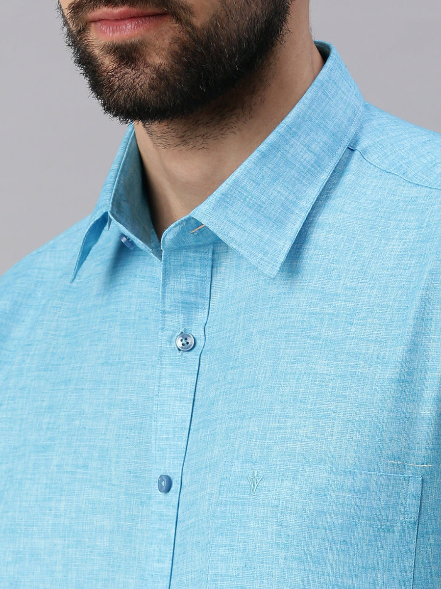 Mens Matching Border Dhoti & Half Sleeves Shirt Set Trendy CC5-Zoom view