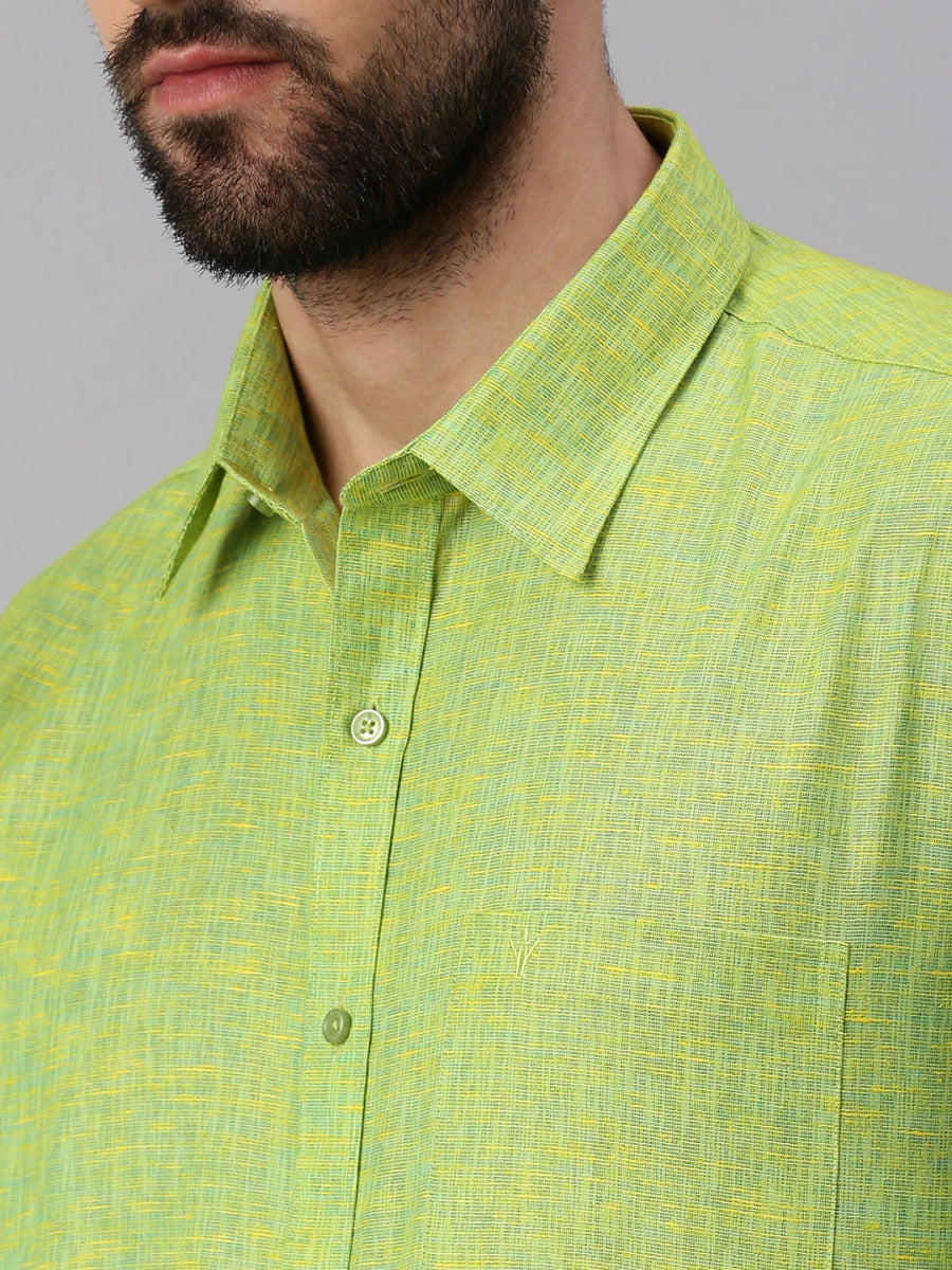 Mens Matching Border Dhoti & Full Sleeves Shirt Set Trendy CC4-Zoom view