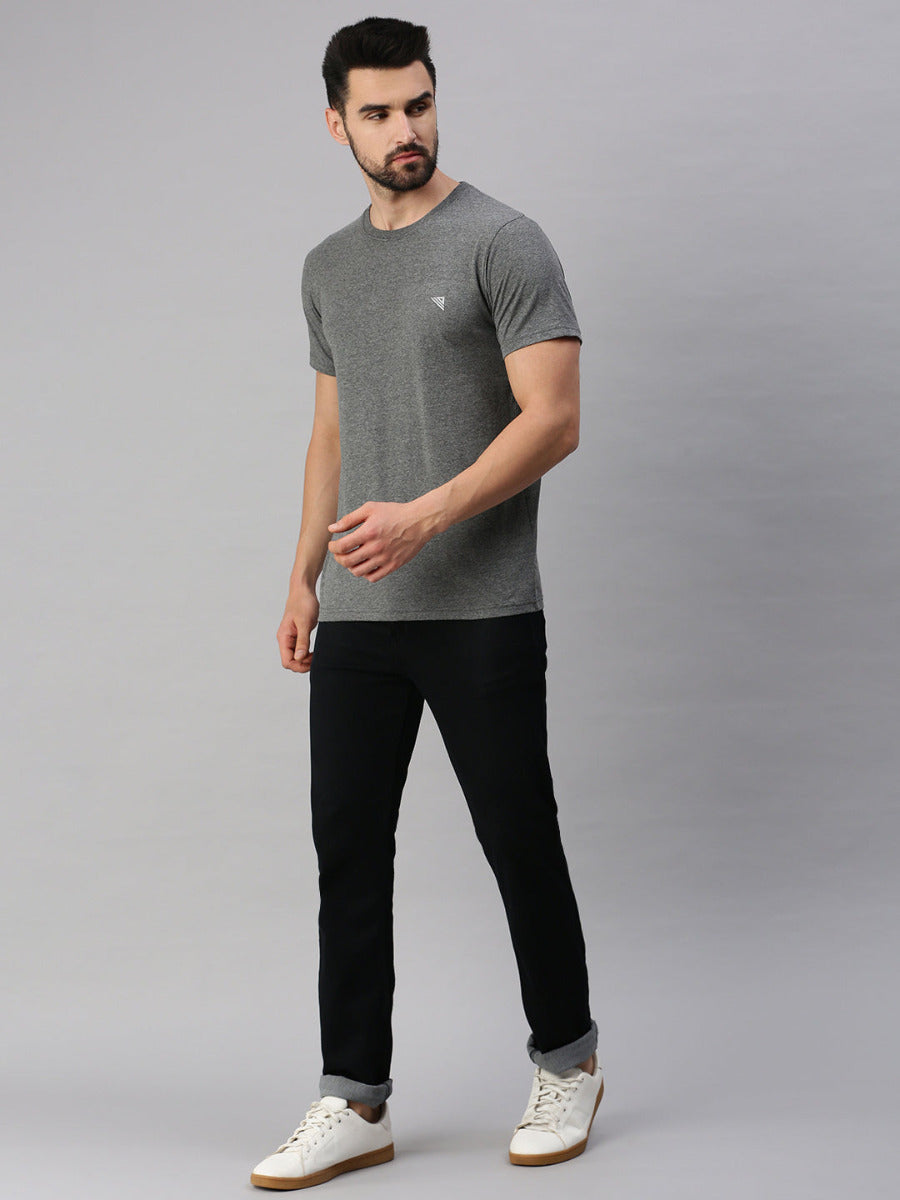 Crew Neck Printed Super Combed Cotton T-Shirt VP5 (2 Pcs pack)-Fullalternative view