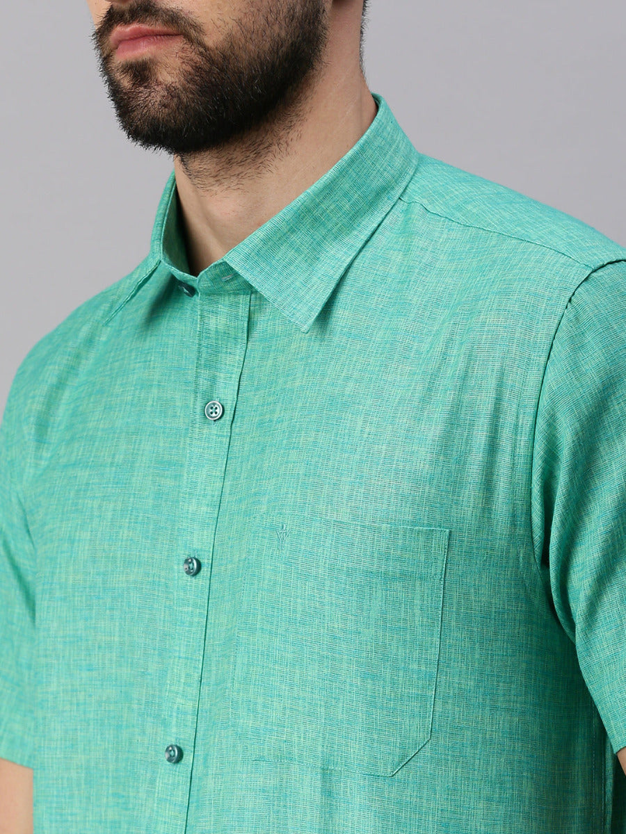 Mens Matching Border Dhoti & Half Sleeves Shirt Set Trendy CC7-Zoom view