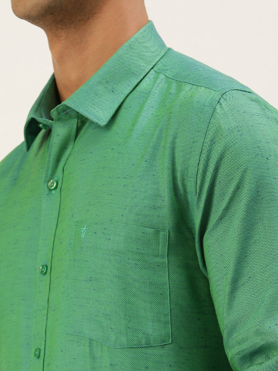 Mens Formal Shirt Full Sleeves Green CY10-Zoom view
