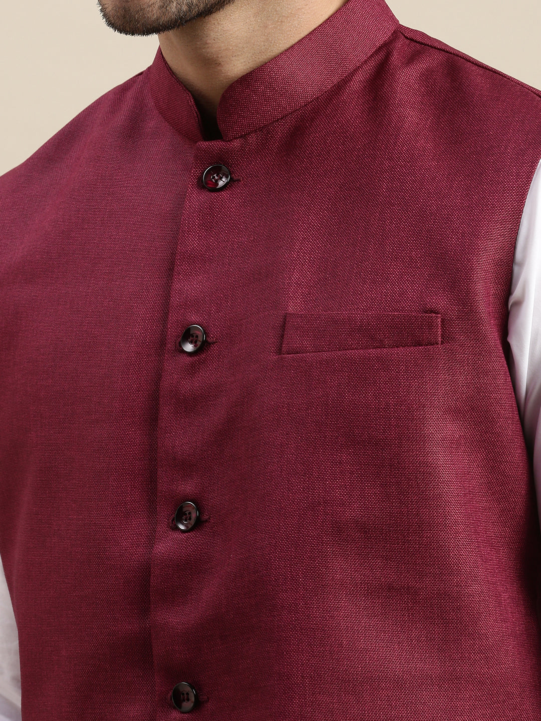 Mens Ethnic Jacket with Kurta Pyjama Set DW18-Zoom view