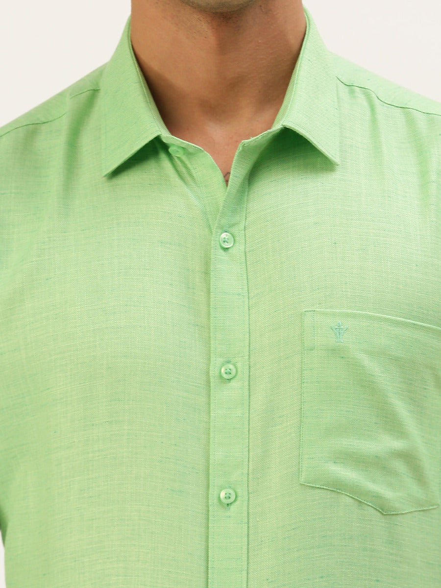 Mens Formal Shirt Half Sleeves Pale Green T7 CG7