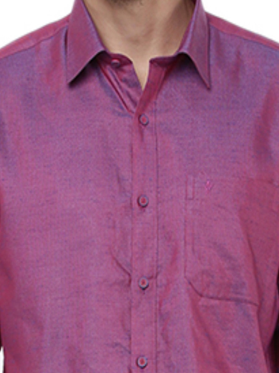 Mens Readymade Dhoti with Matching Shirt Full Purple C103-Zoom view