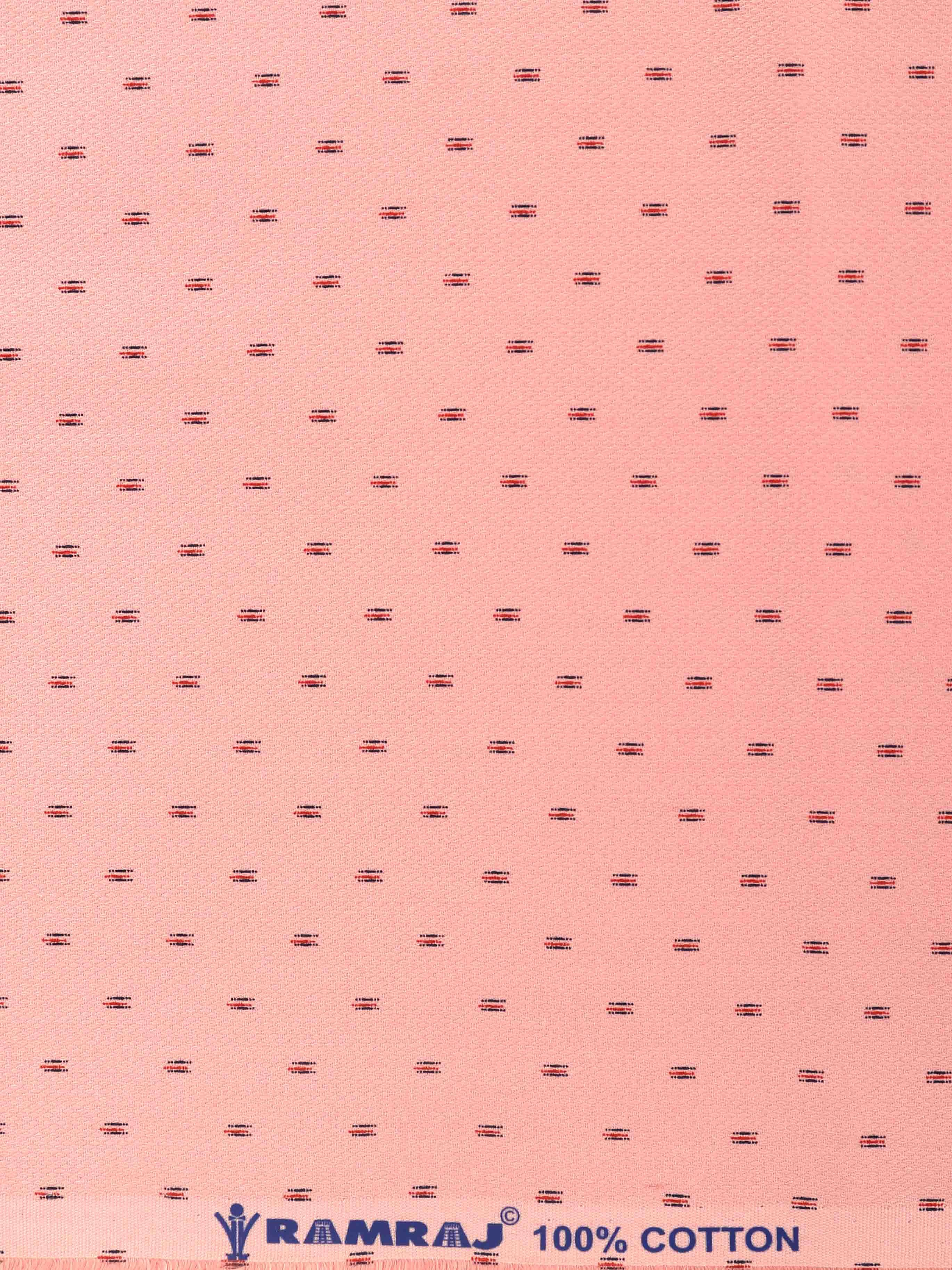Cotton Colour Printed Shirt Fabric Pink KCP6063 -  Ramraj Cotton