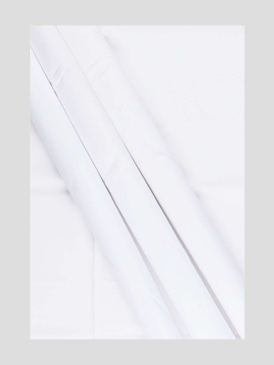 Mens Cotton White Shirting with 1/2" Jari Dhoti Set Combo Noble-Close view