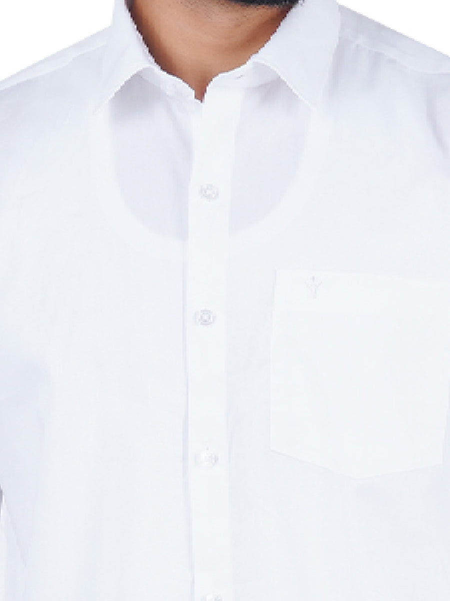 Mens Formal White Shirt - Zoom View