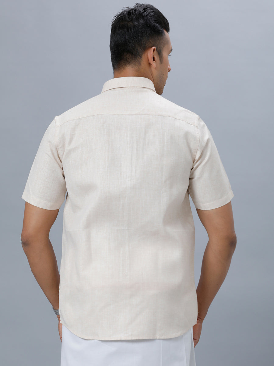 Mens Formal Shirt Half Sleeves Sandal T25 TA7-Back view