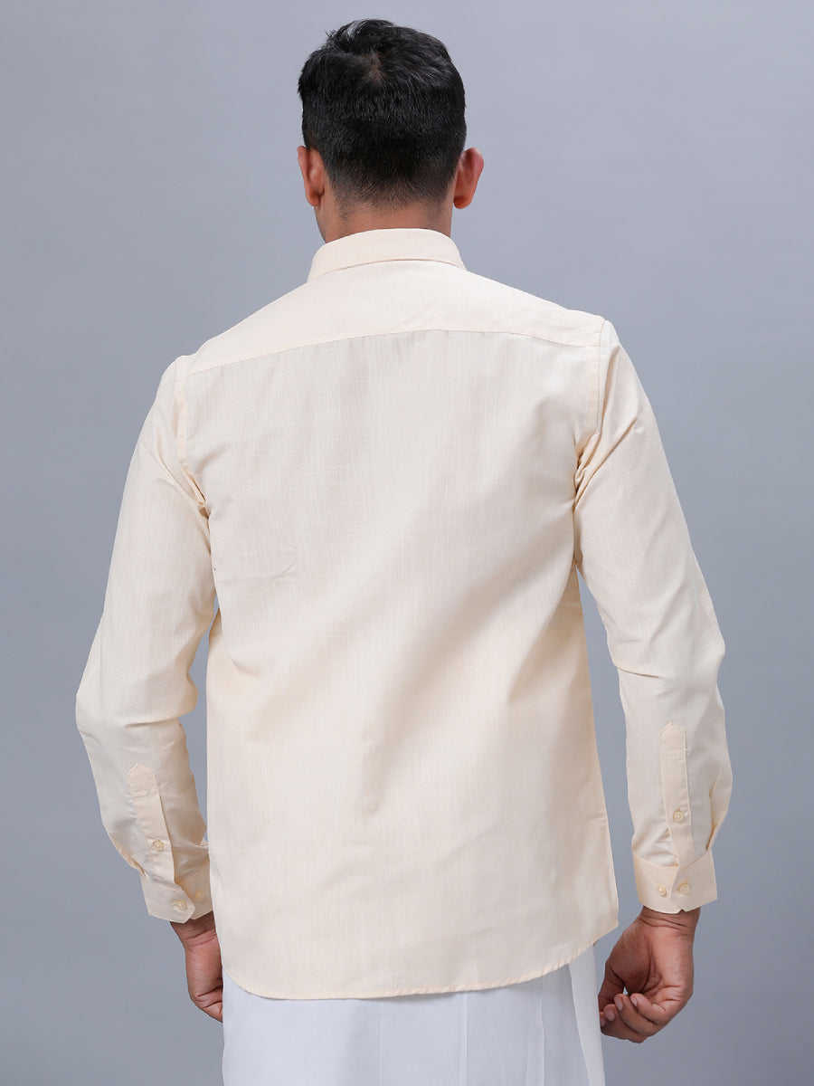 Mens Cotton Formal Shirt Full Sleeves Sandal GC12-Back view