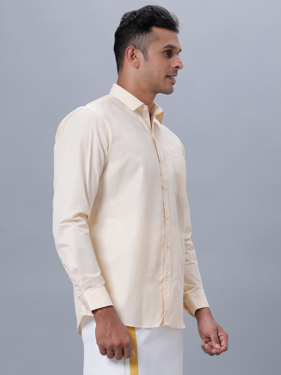Mens Cotton Formal Shirt Full Sleeves Sandal GC12-Side view