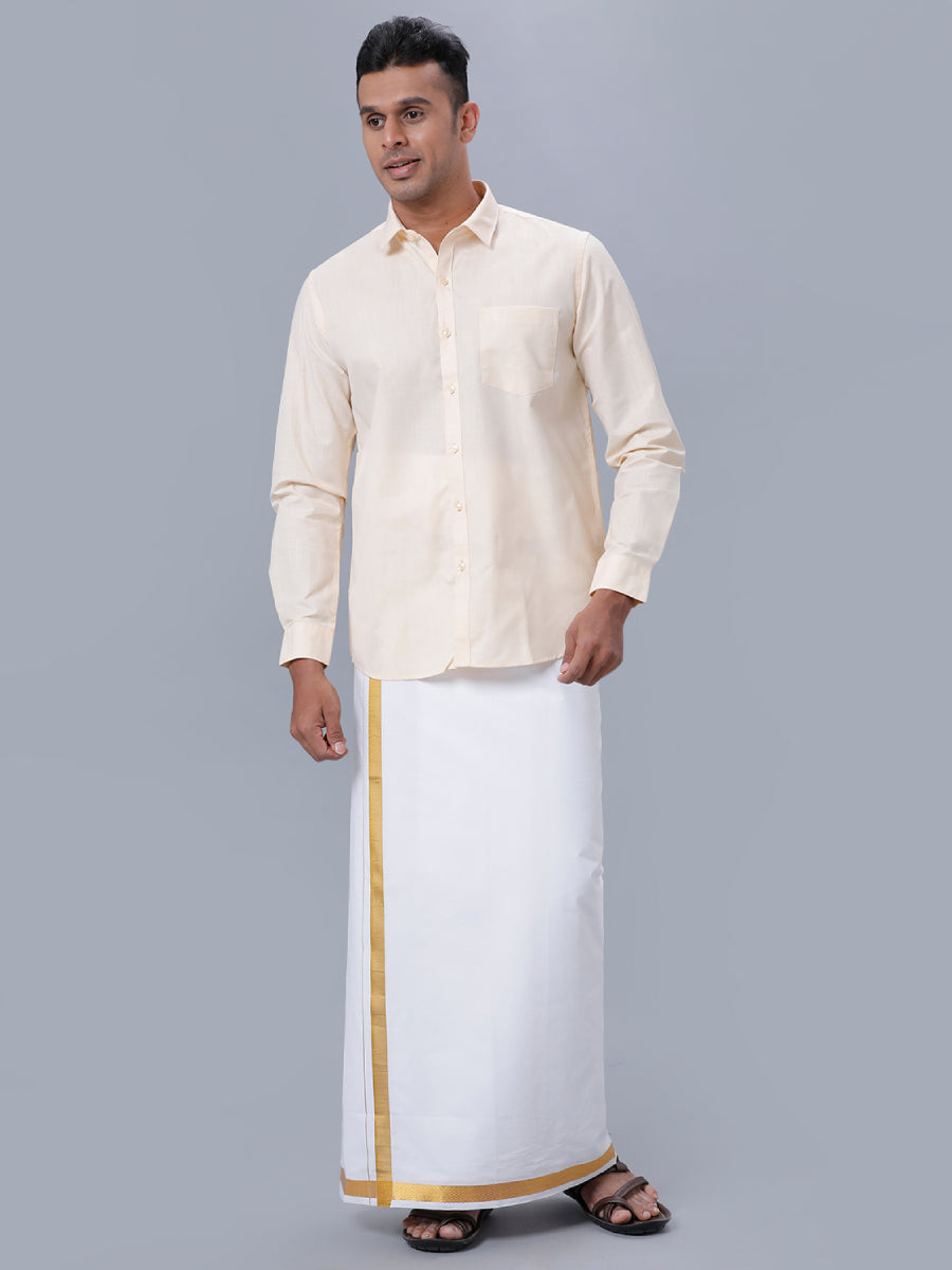 Mens Cotton Formal Shirt Full Sleeves Sandal GC12-Full view