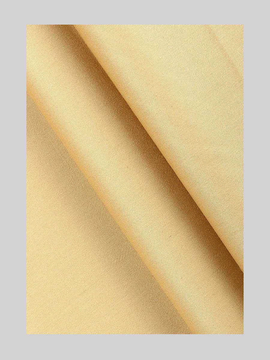 100% Premium Cotton Sandal Colour Plain Pants Fabric Renato- Close view