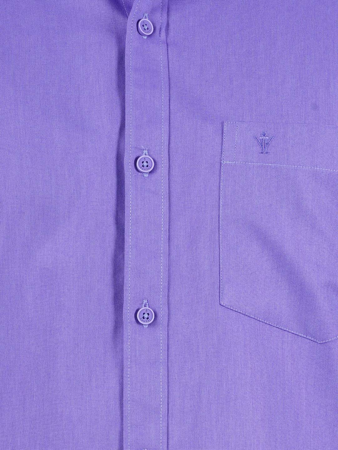 Mens Cotton Colour Full Sleeves Shirt with Jari Dhoti Plus Size Combo-Zoom view