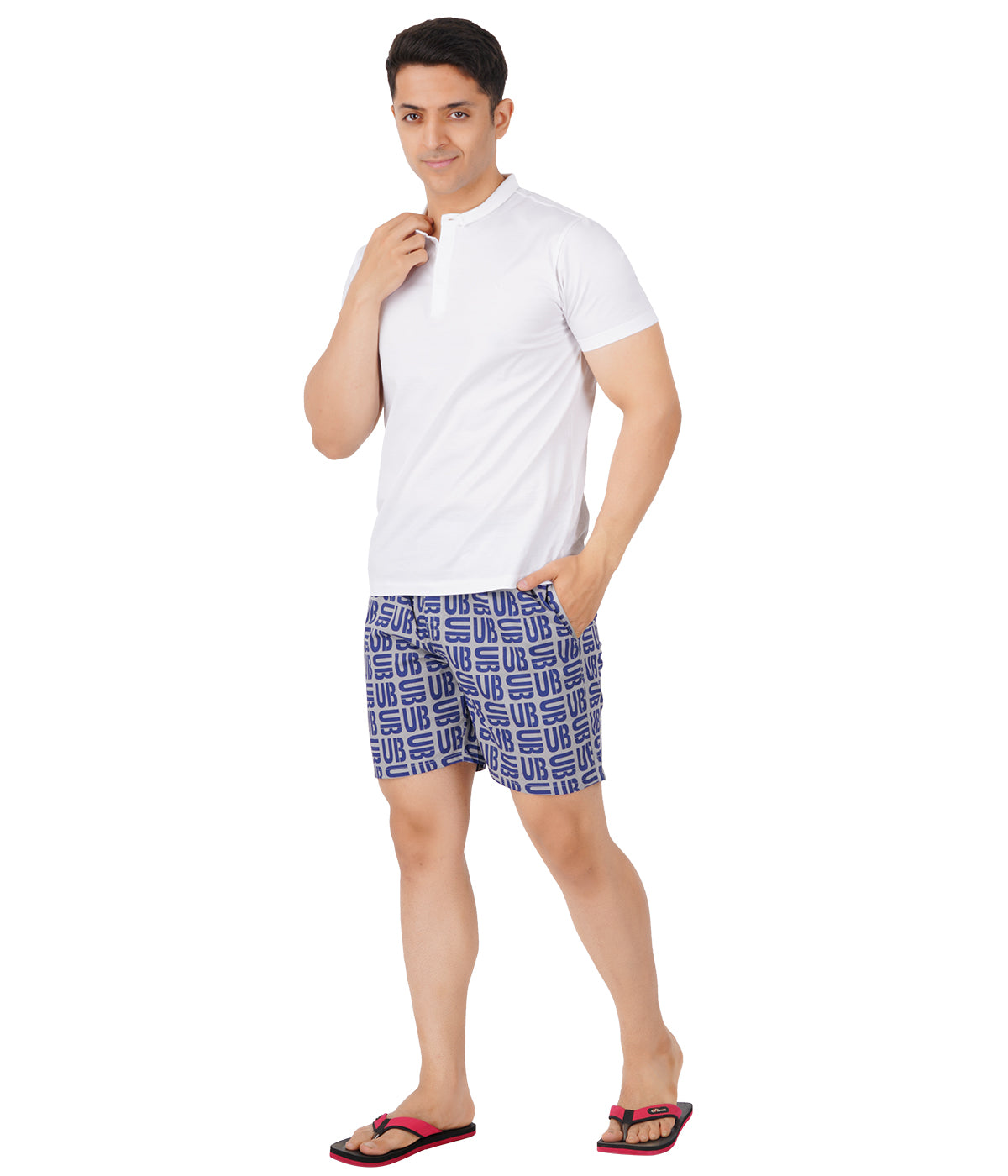 Mens Printed Woven Boxer Long WB19