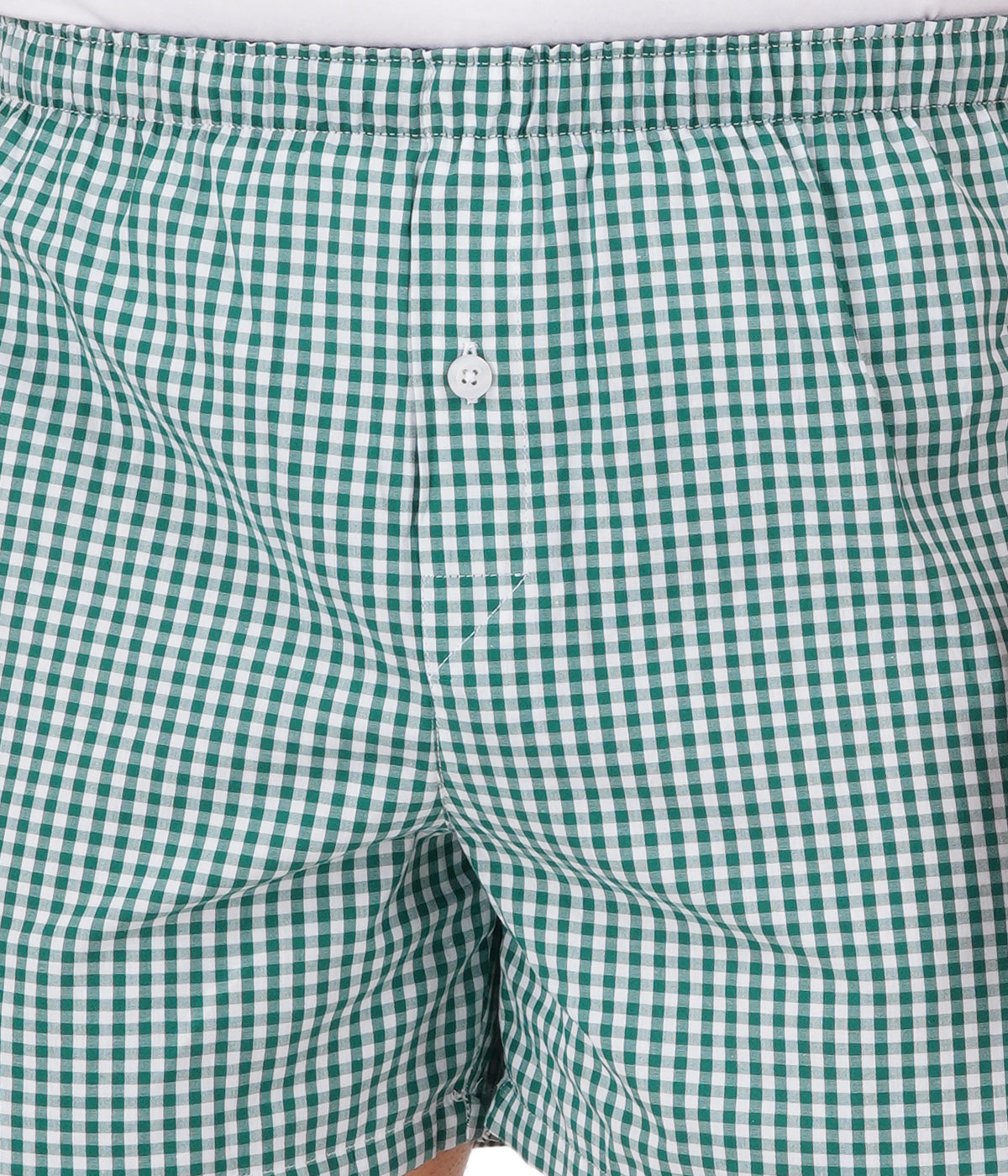 Mens Checked Woven Boxer Shorts Green WS5-Zoom view