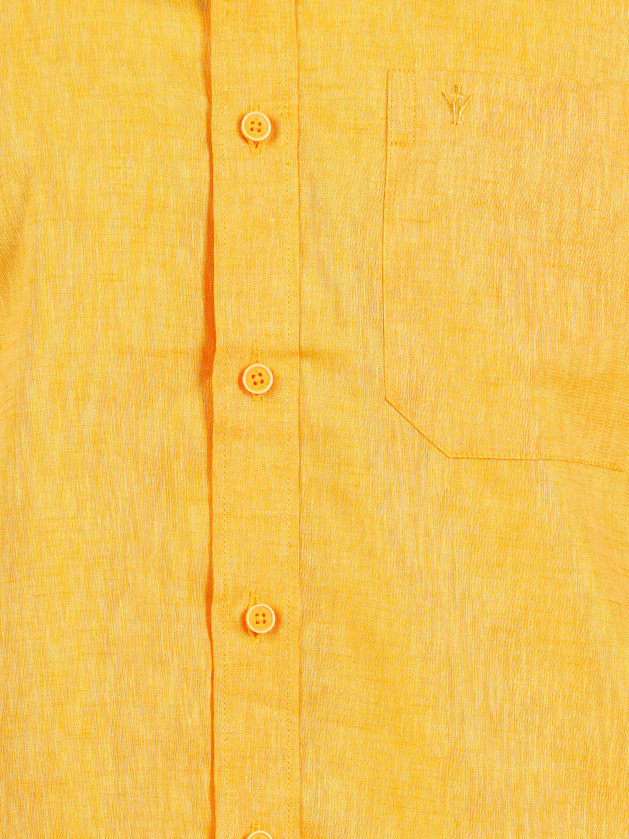 Mens Matching Border Dhoti & Shirt Set Half Gold C3-Zoom view