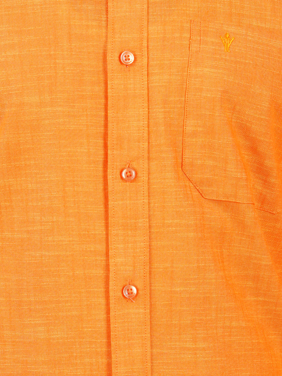 Mens Formal Shirt Full Sleeves Plus Size Dark Orange CL2 GT7-Zoom view
