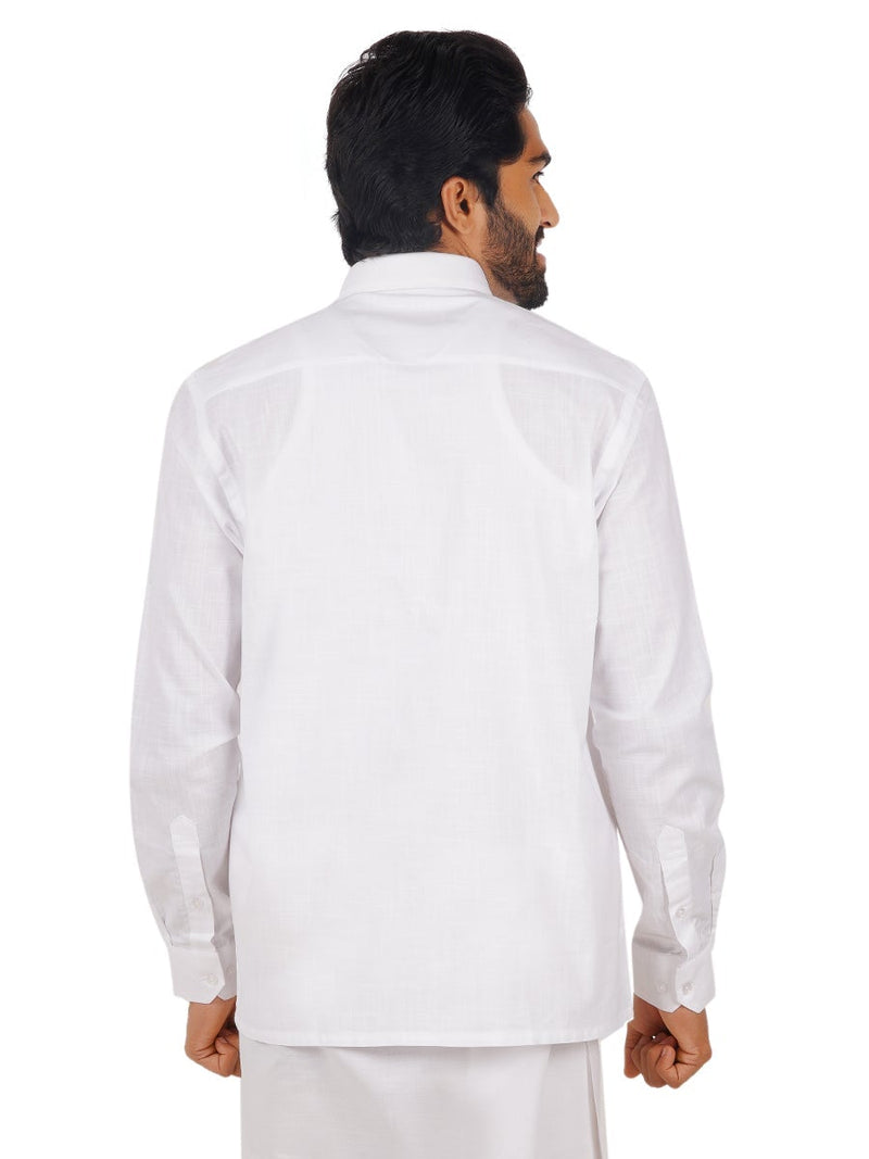 Mens Cotton White Shirt Full Sleeves Winner Plus Size