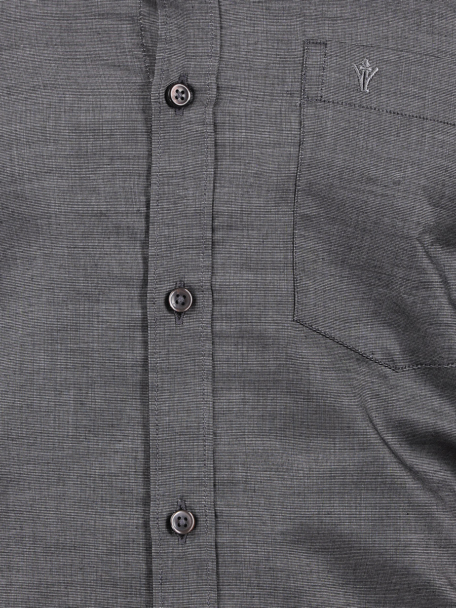 Premium Cotton Shirt Half Sleeves Grey EL GP2-Zoom view