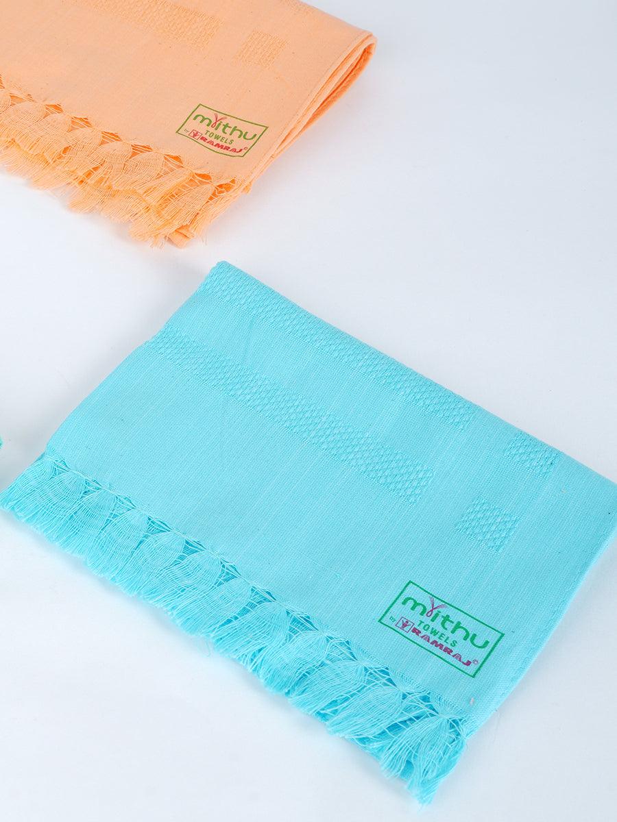 Cool Touch Colour Towel (2 PCs Pack) -  Ramraj Cotton-Orange & blue