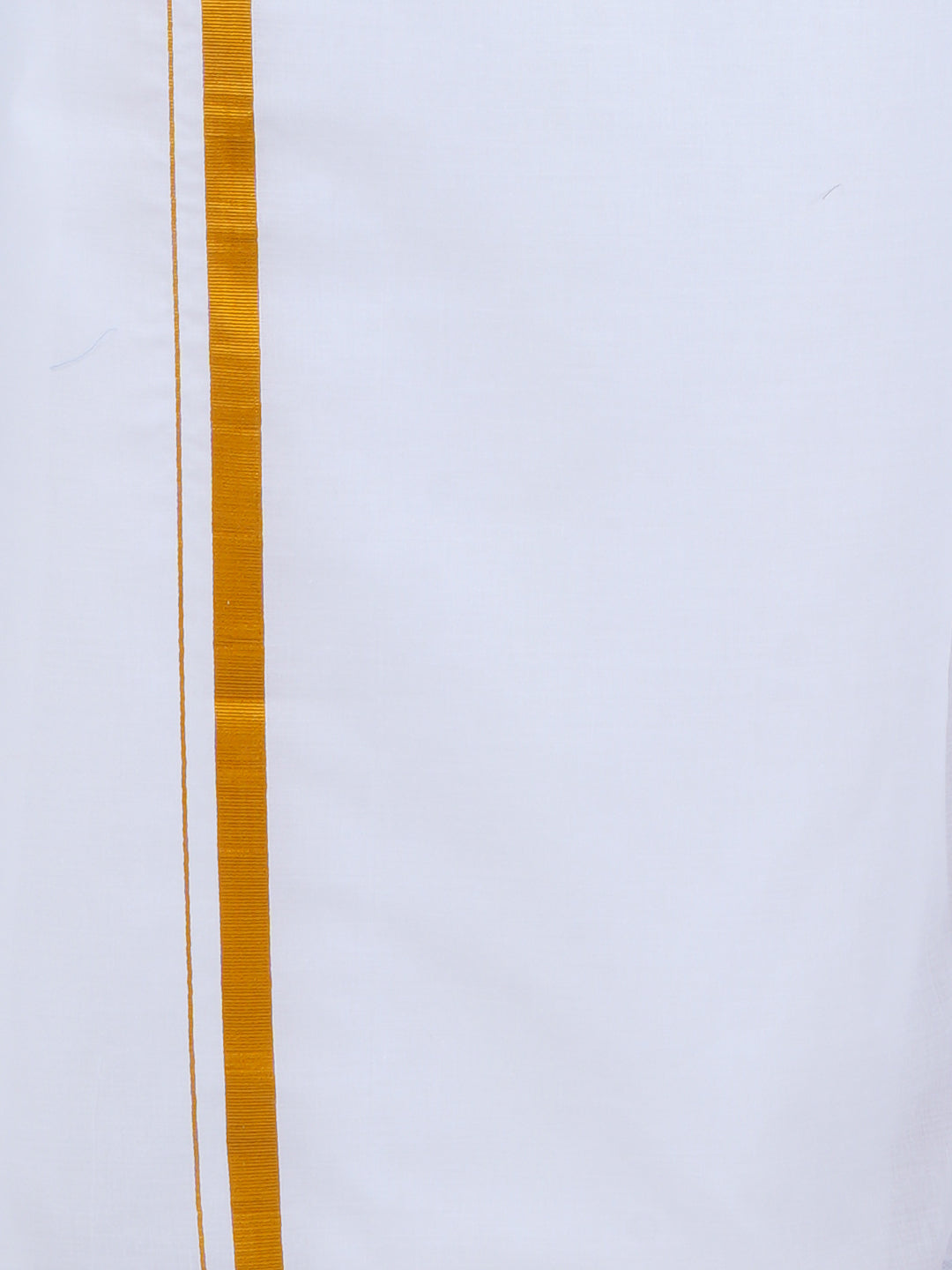 Mens Cotton Half Sleeves Shirt with 3/4'' Gold Jari Dhoti Combo-Bottomview