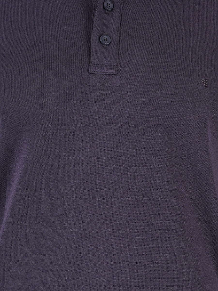 Men's Dark Grey Super Combed Cotton Half Sleeves Polo T-Shirt-Zoom view
