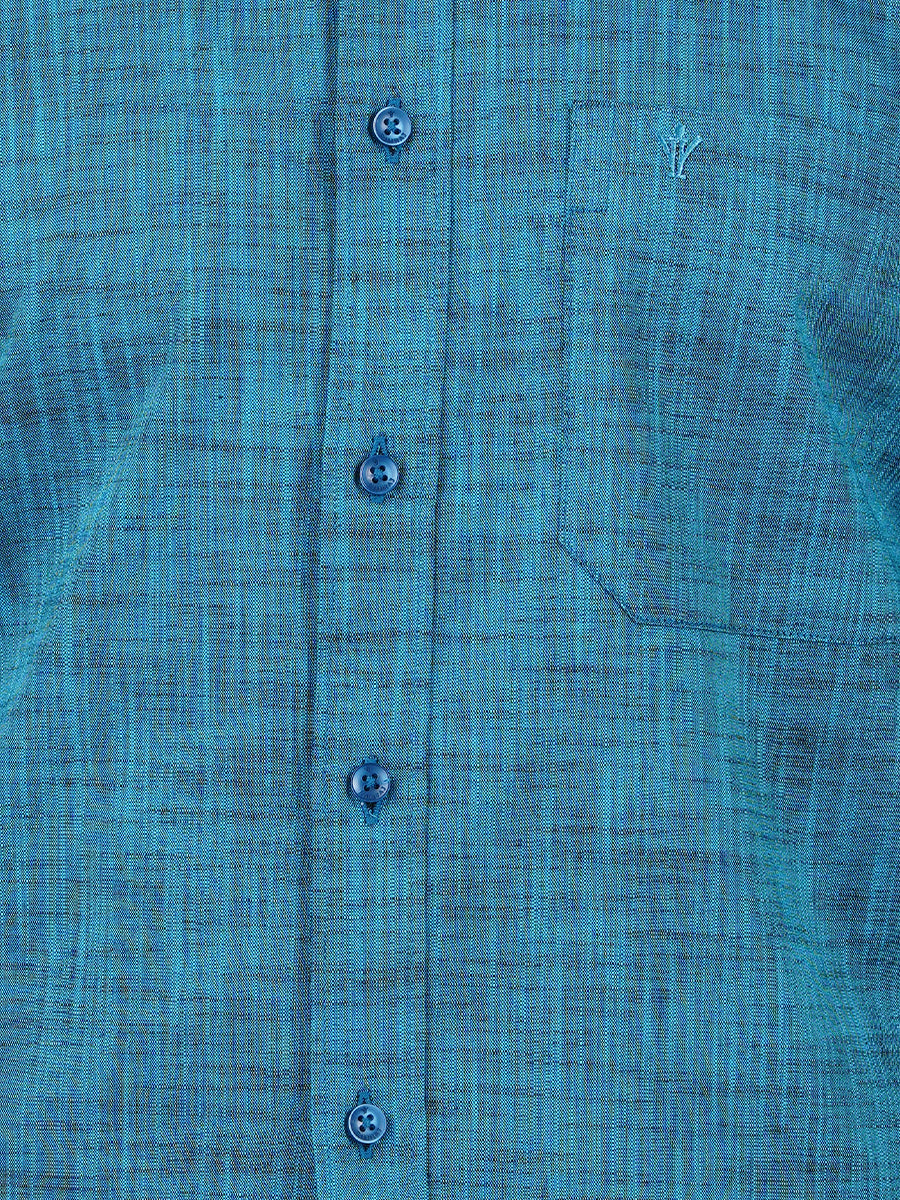 Mens Formal Shirt Full Sleeves Blue CL2 GT9-Zoom view
