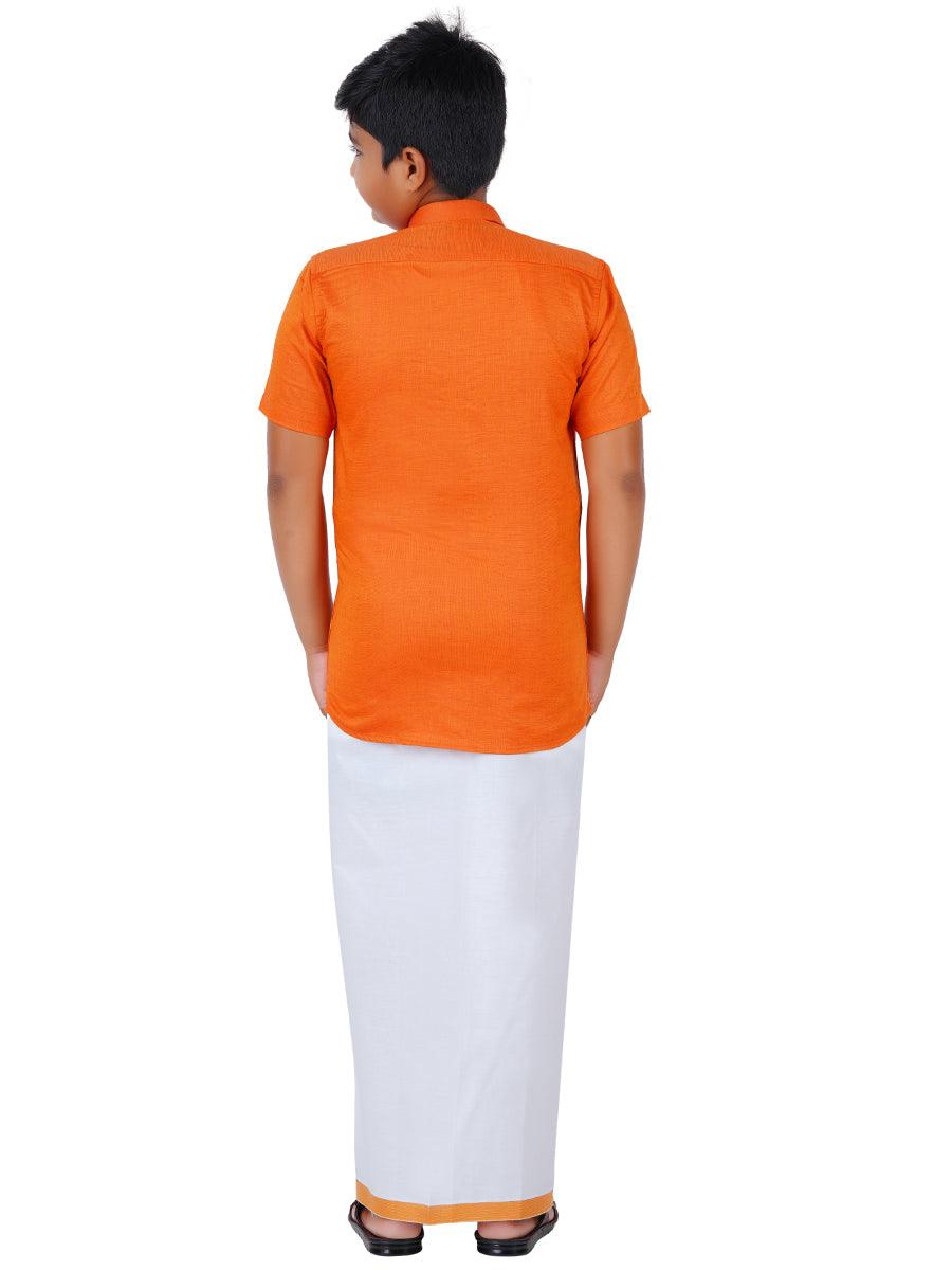 Boys Matching Dhoti & Shirt Combo GL1 -  Ramraj Cotton-Back view