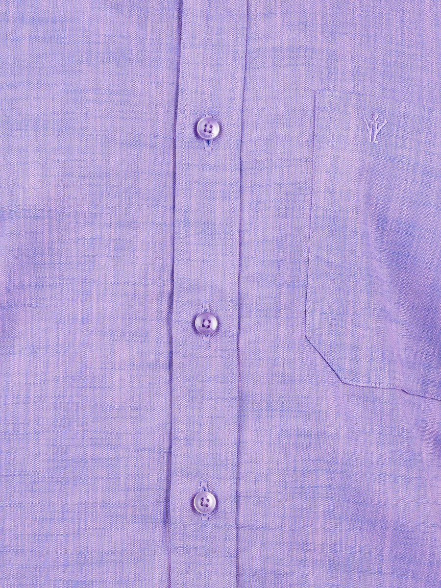 Mens Formal Shirt Half Sleeves Plus Size Violet CL2 GT11-Zoom view