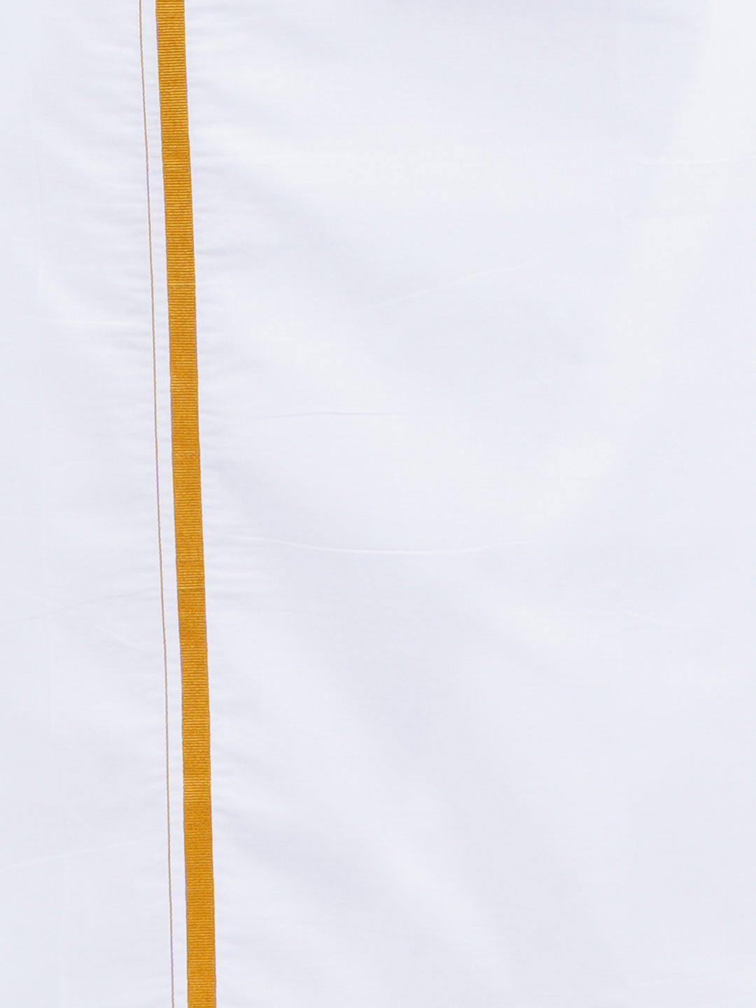Mens Cotton Half Sleeves Shirt with 3/4'' Gold Jari Dhoti Combo-Bottom view