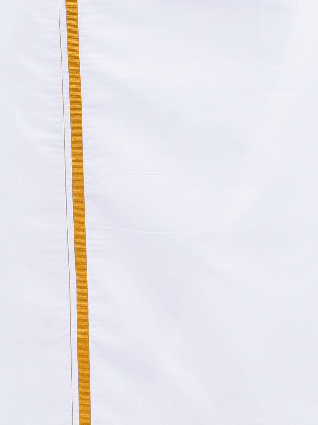 Mens Cotton Half Sleeves Shirt with 1/2'' Gold Jari Dhoti Combo-Bottom view