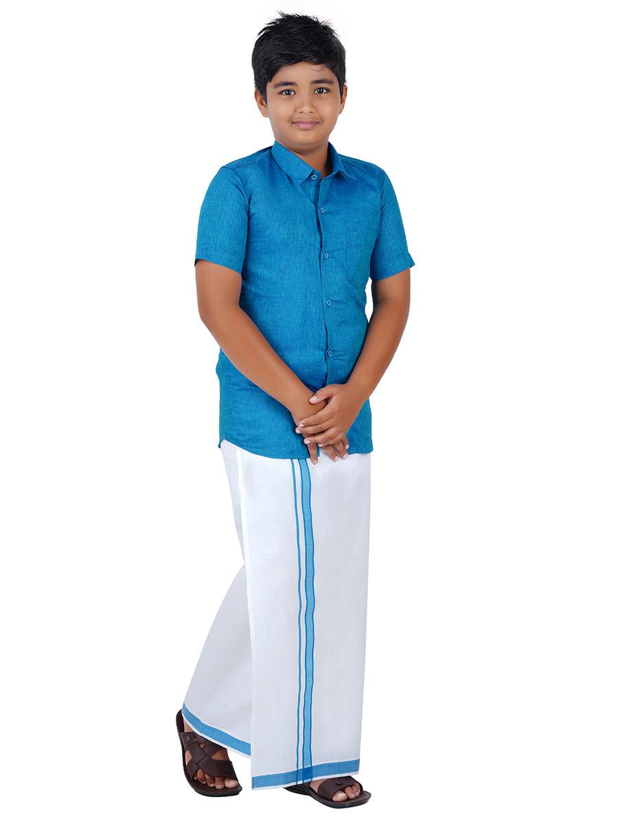 Boys Matching Dhoti & Shirt Combo C37 -  Ramraj Cotton