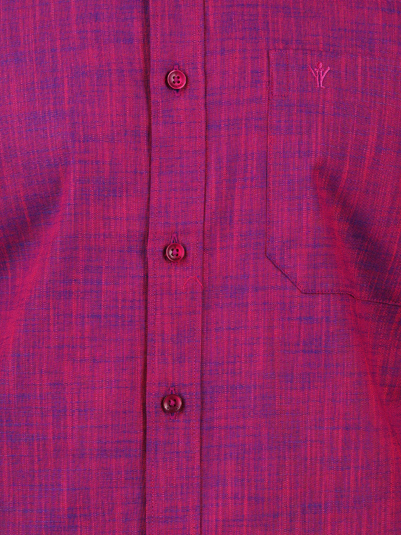 Mens Formal Shirt Full Sleeves Plus Size Purple CL2 GT4