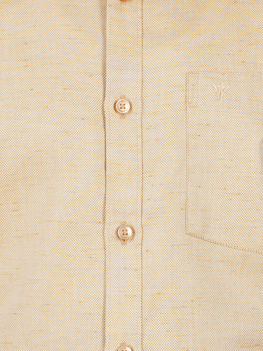 Mens Formal Shirt Half Sleeves Pale Orange T18 CY7-Zoom view