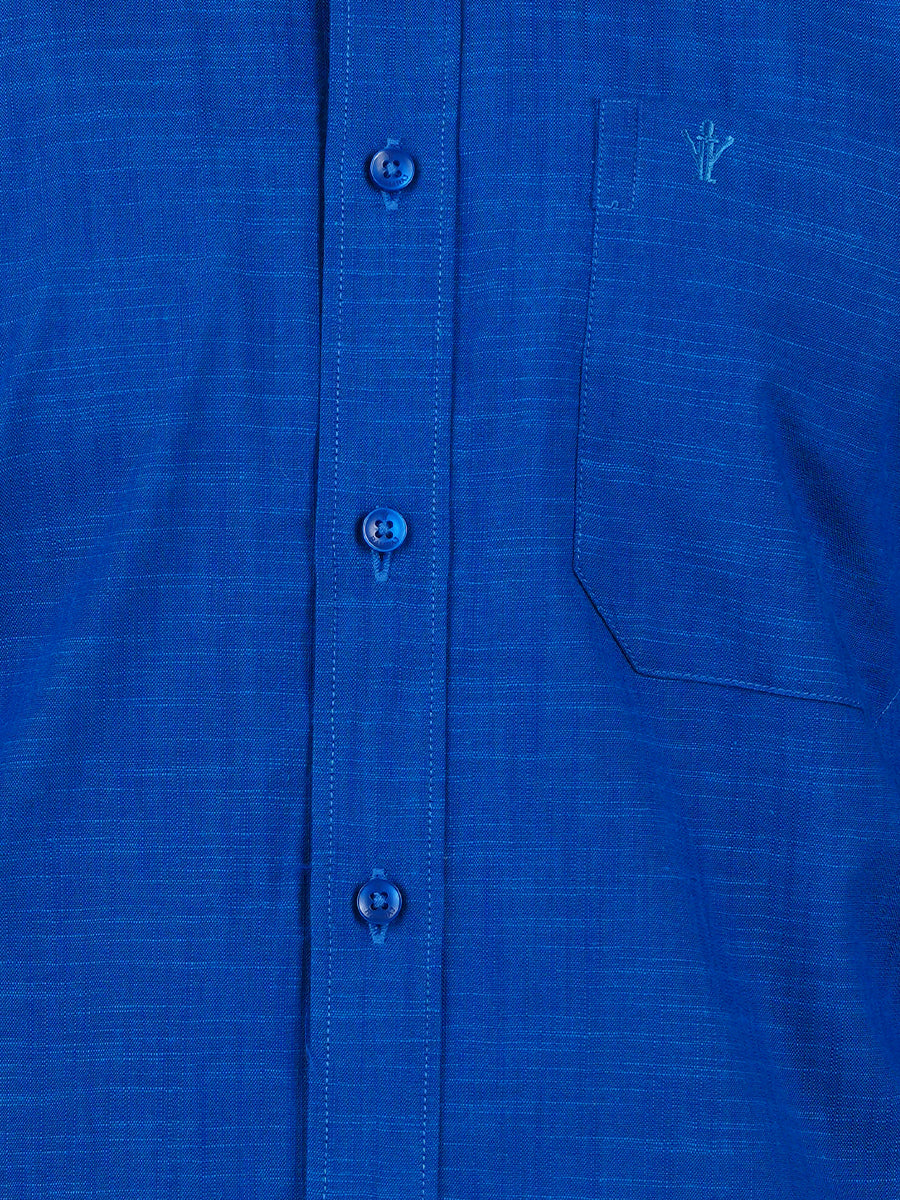 Mens Formal Shirt Full Sleeves Blue CL2 GT5-Zoom view
