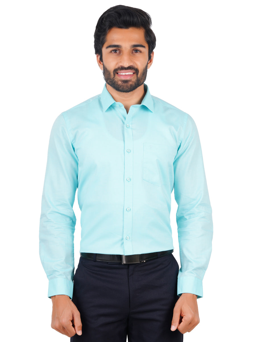Premium Cotton Shirt Full Sleeves Sky Blue EL GP19