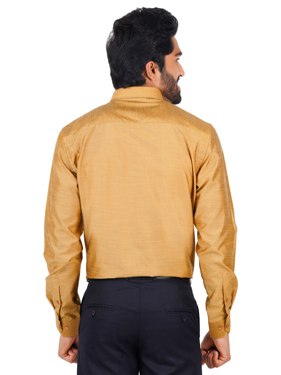 Mens Formal Shirt Full Sleeves Luxor Gold T29 TE1-Back view