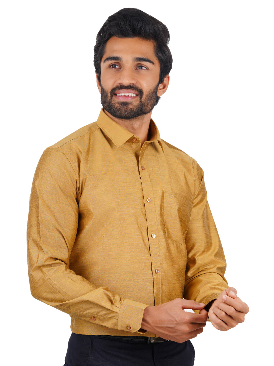 Mens Formal Shirt Full Sleeves Luxor Gold T29 TE1-Side view